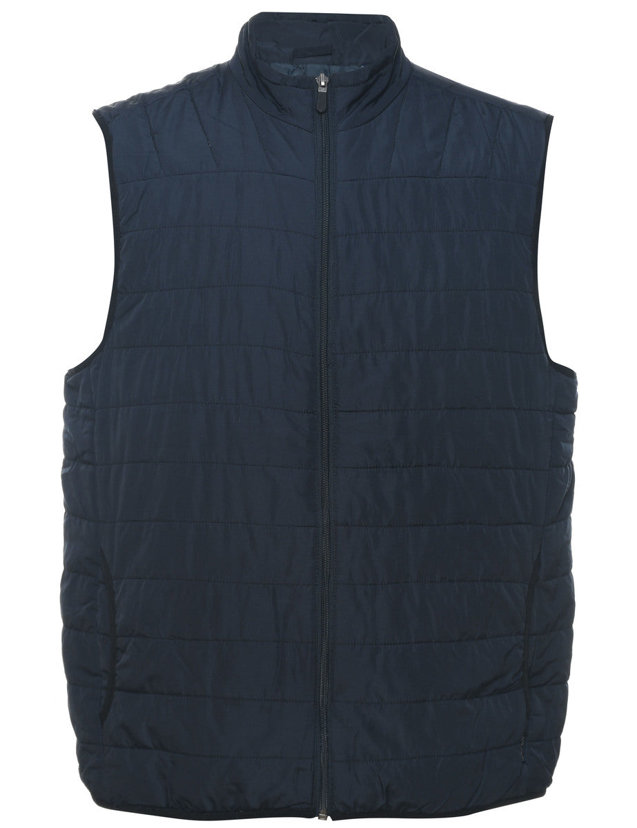 Men s Chaps Chaps Puffer Vest Blue M Beyond Retro