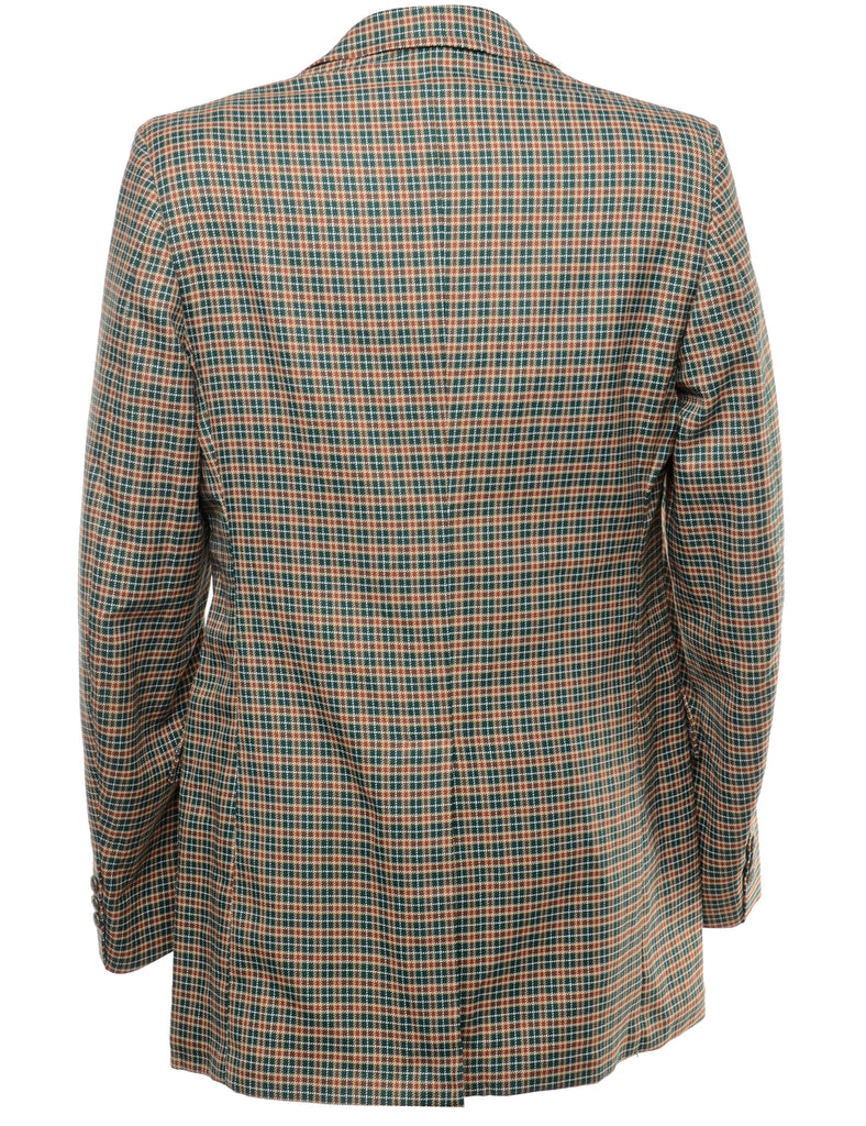 Checked Brown Blazer - M