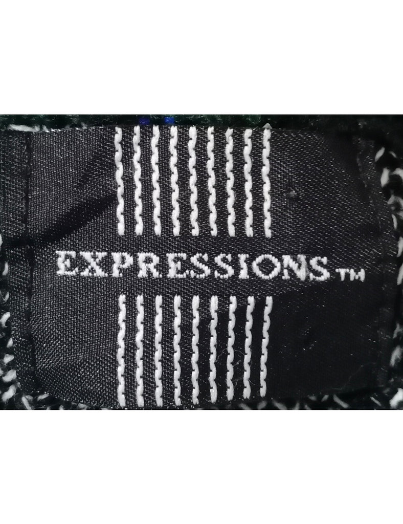 Checked Cardigan - M