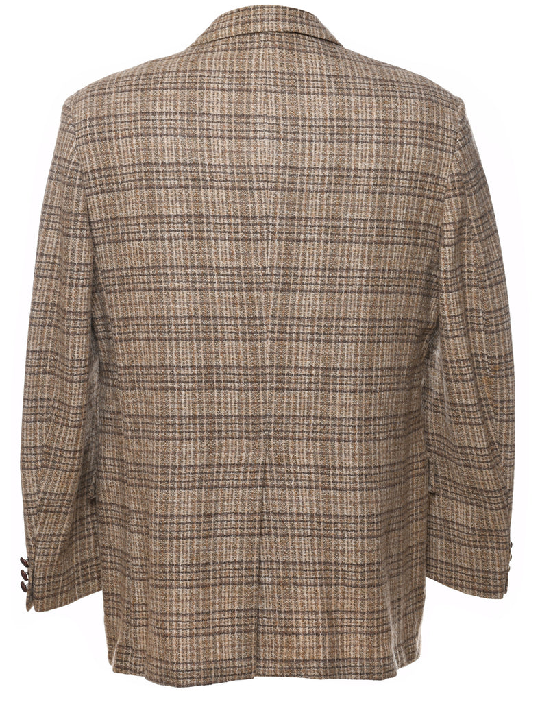 Checked Light Brown Blazer - M