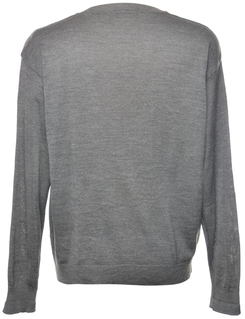 Checked Pattern Cardigan - M