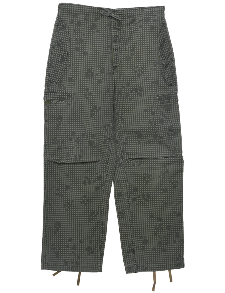 Checked Pattern Cargo Trousers - W30 L29