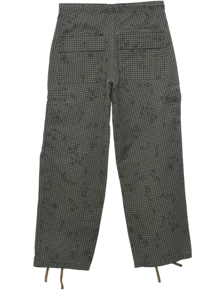 Checked Pattern Cargo Trousers - W30 L29