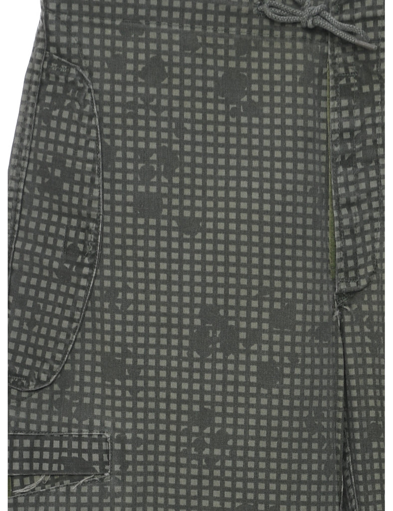 Checked Pattern Cargo Trousers - W30 L29
