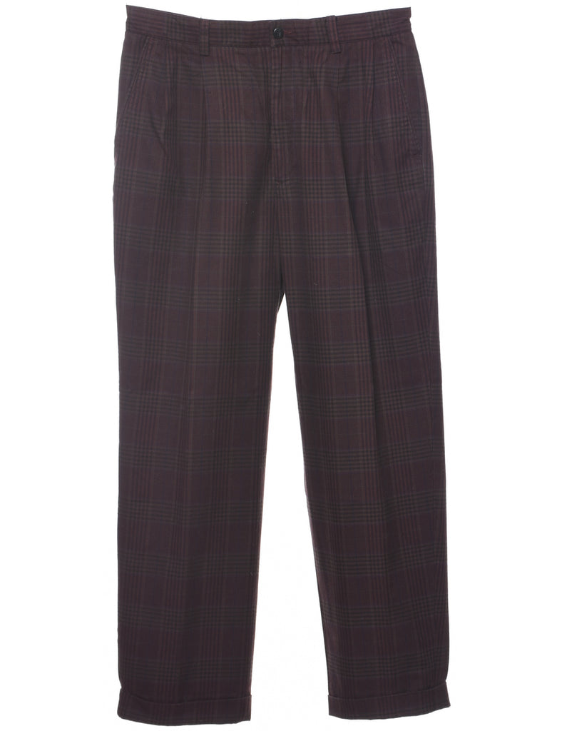 Checked Pattern Trousers - W32 L29