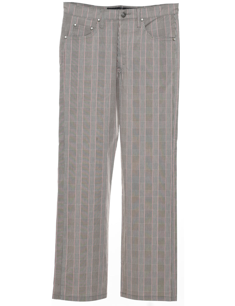 Checked Pattern Trousers - W32 L31