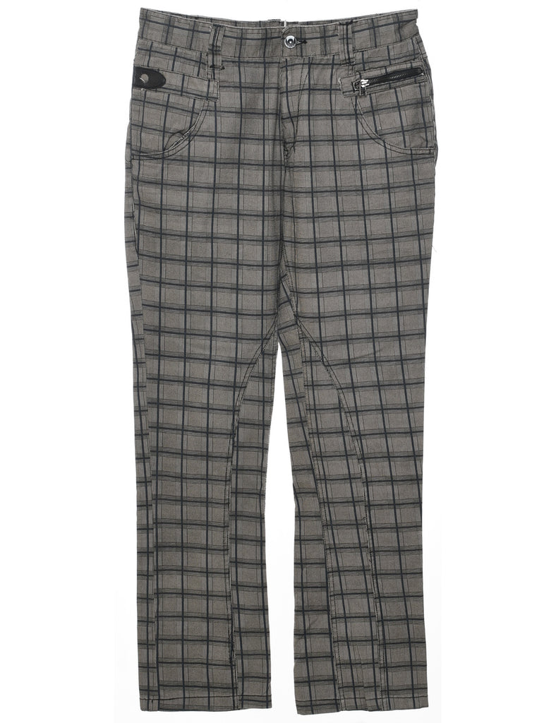 Checked Pattern Trousers - W34 L34