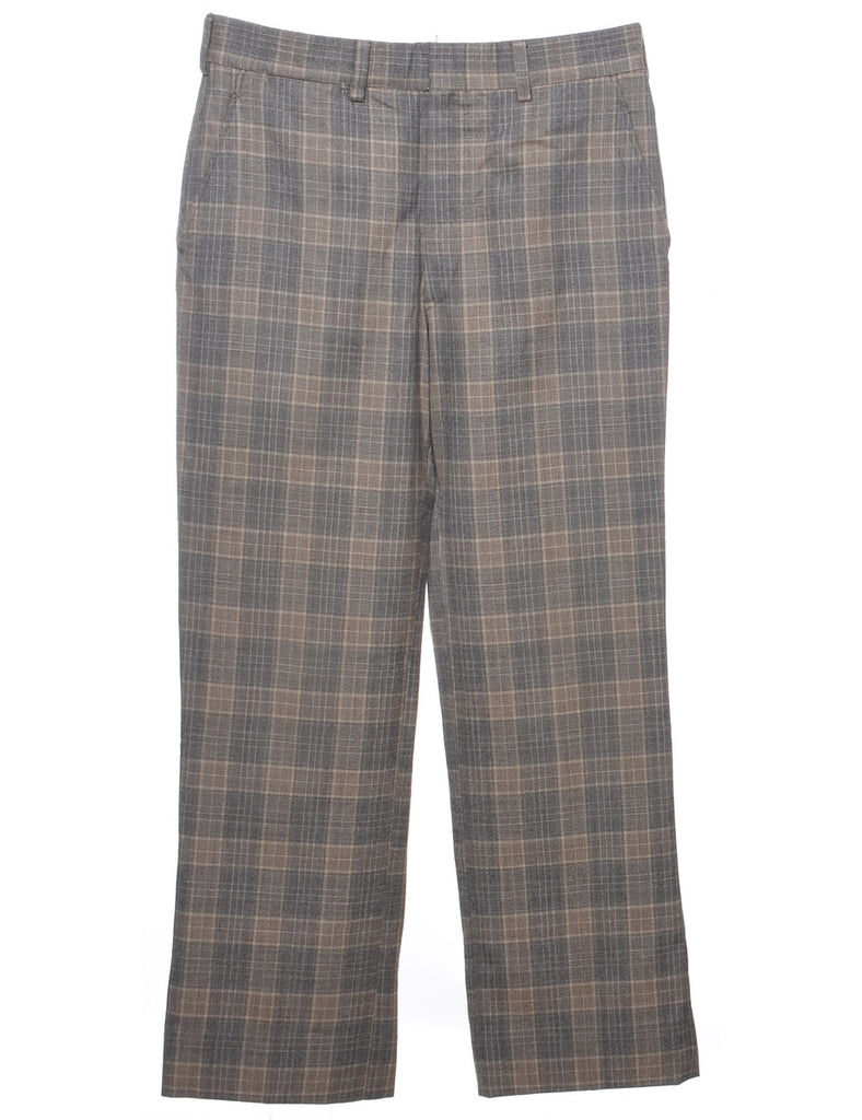 Checked Pattern Trousers - W34 L31