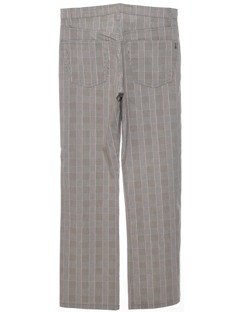 Checked Pattern Trousers - W32 L31