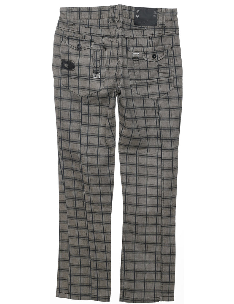Checked Pattern Trousers - W34 L34