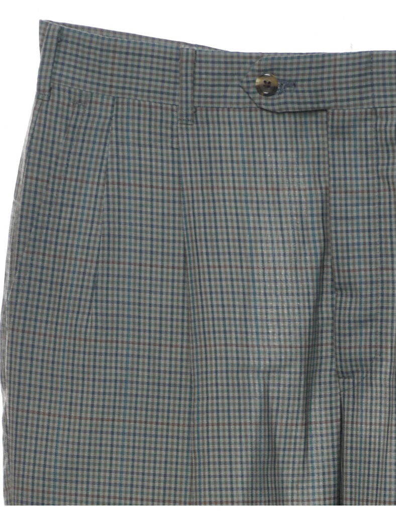 Checked Pattern Trousers - W33 L32
