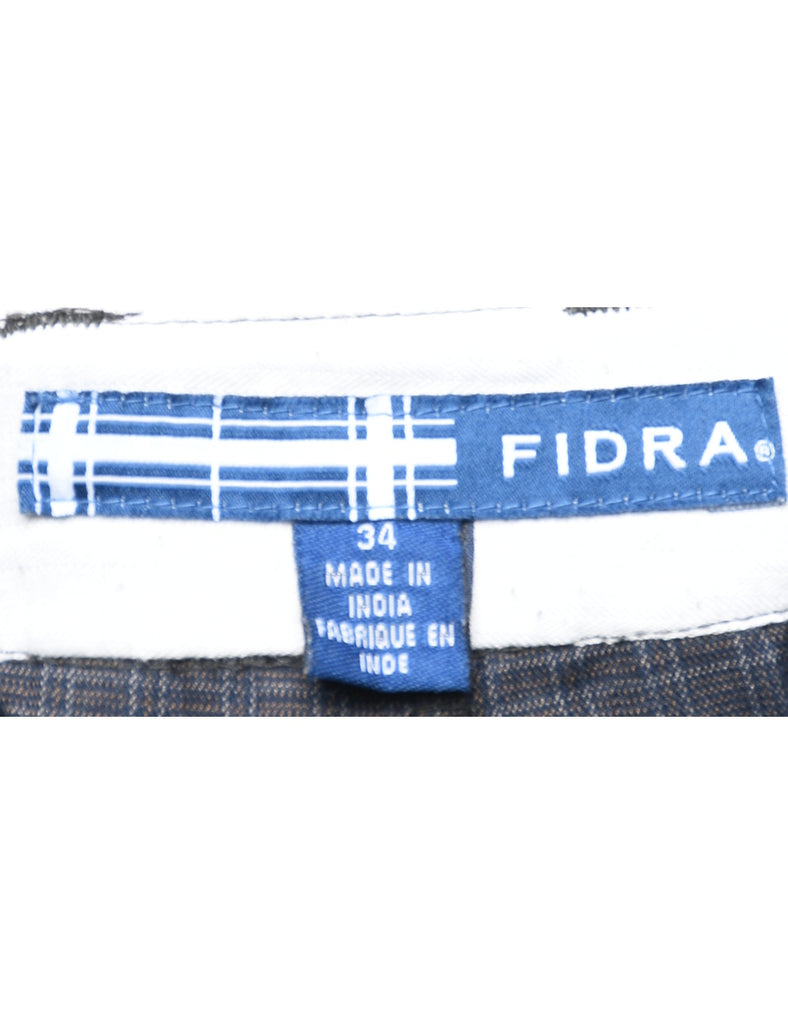 Checked Pattern Trousers - W34 L33