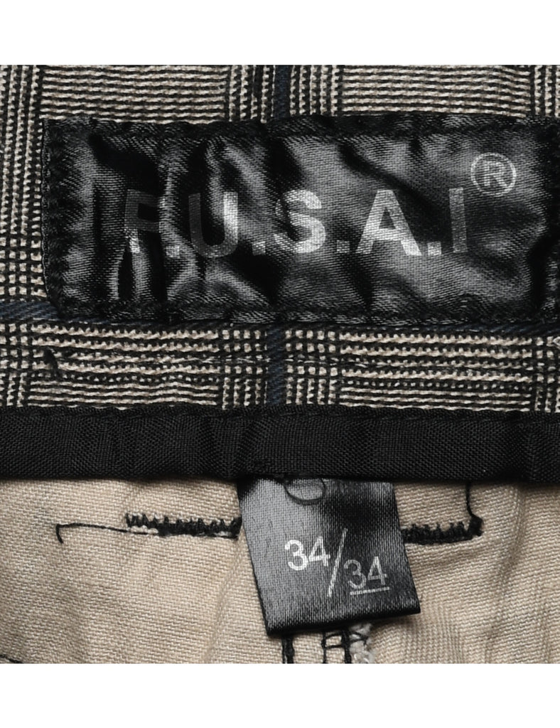Checked Pattern Trousers - W34 L34