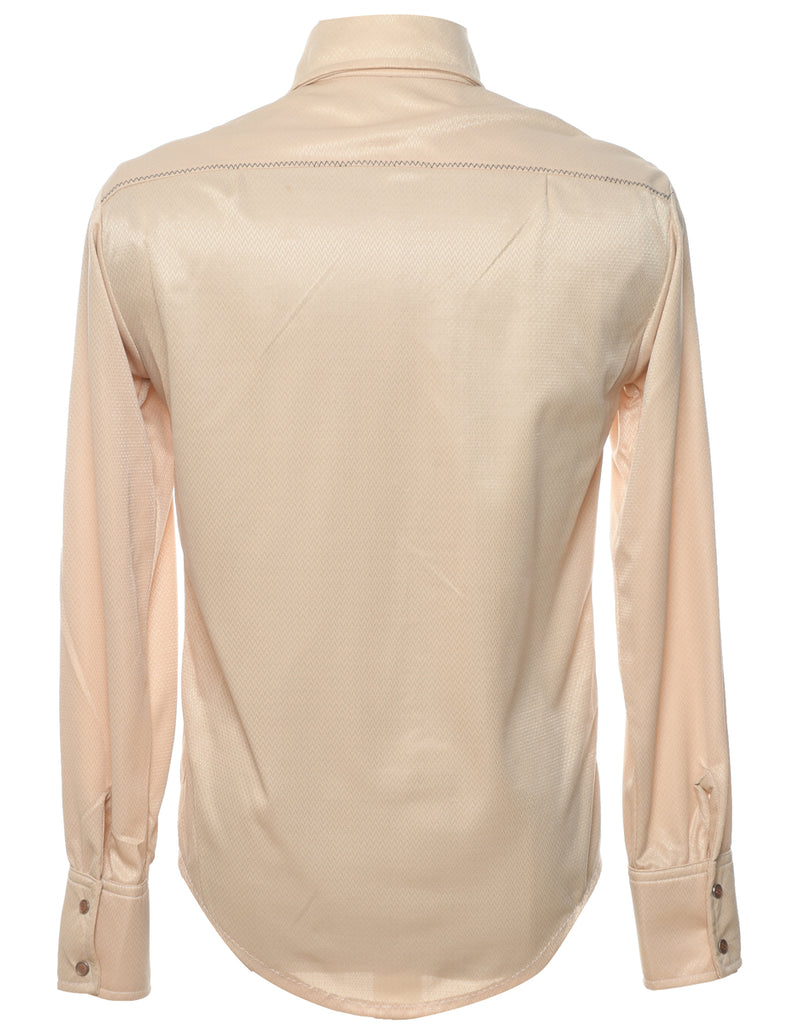 Classic 1970s Pale Pink Shirt - M