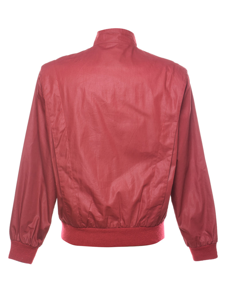 Classic Zip-Front Maroon Jacket - M