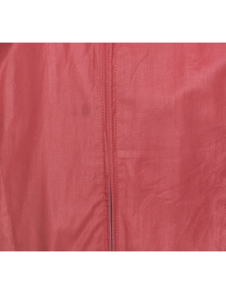 Classic Zip-Front Maroon Jacket - M
