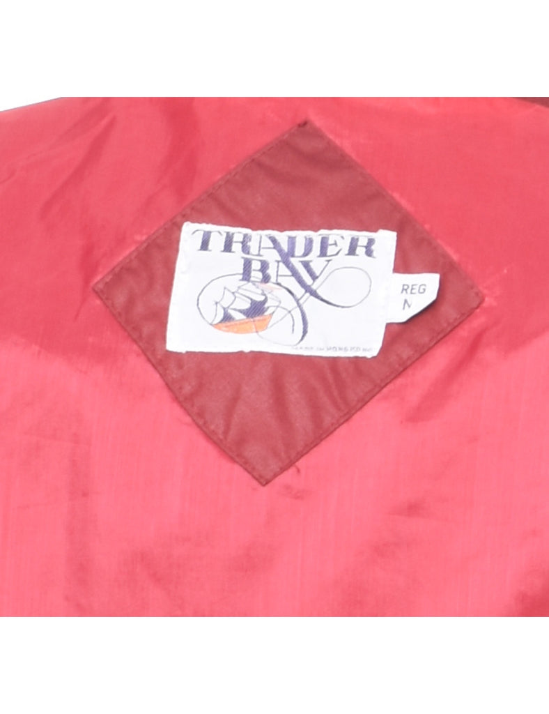 Classic Zip-Front Maroon Jacket - M