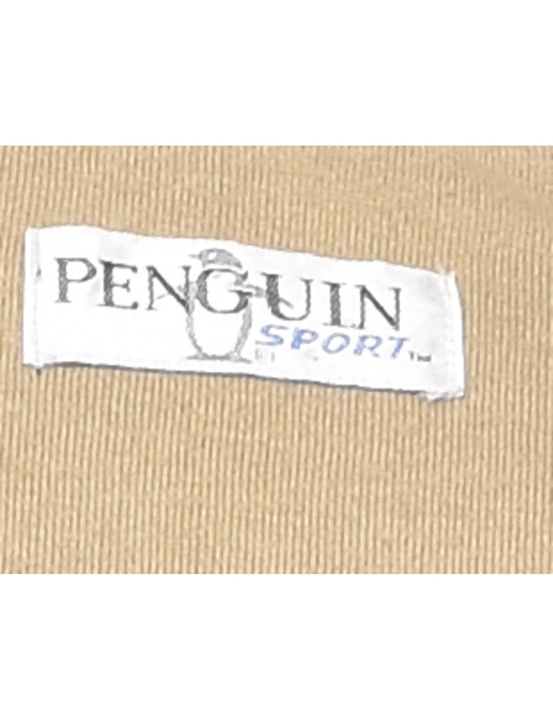 Colour Block Plain Navy & Beige Sweatshirt - M