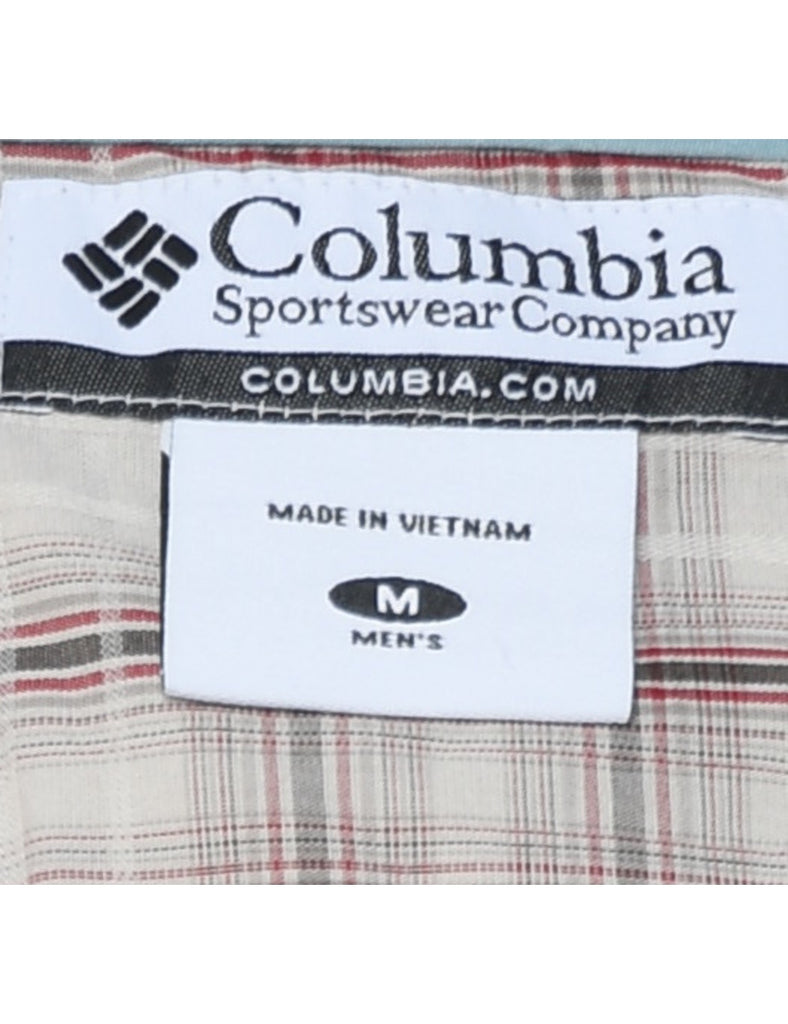 Columbia Checked Brown & Off-White Shirt - M