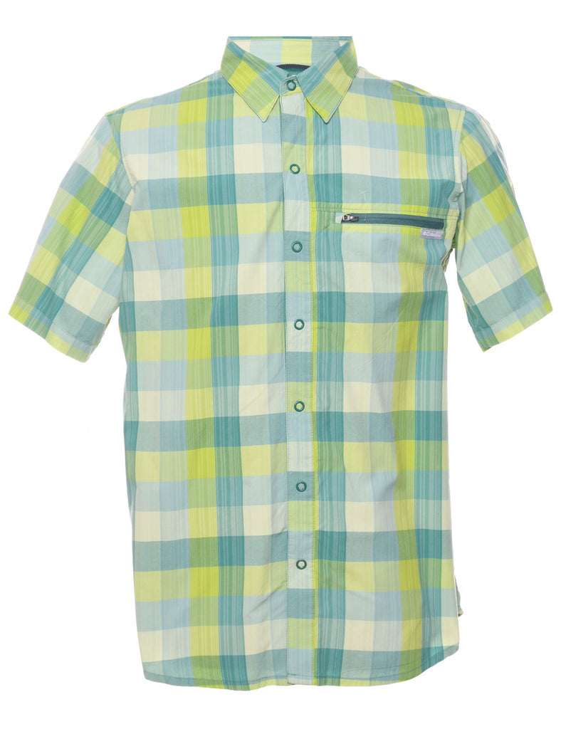 Columbia Checked Green Shirt - M