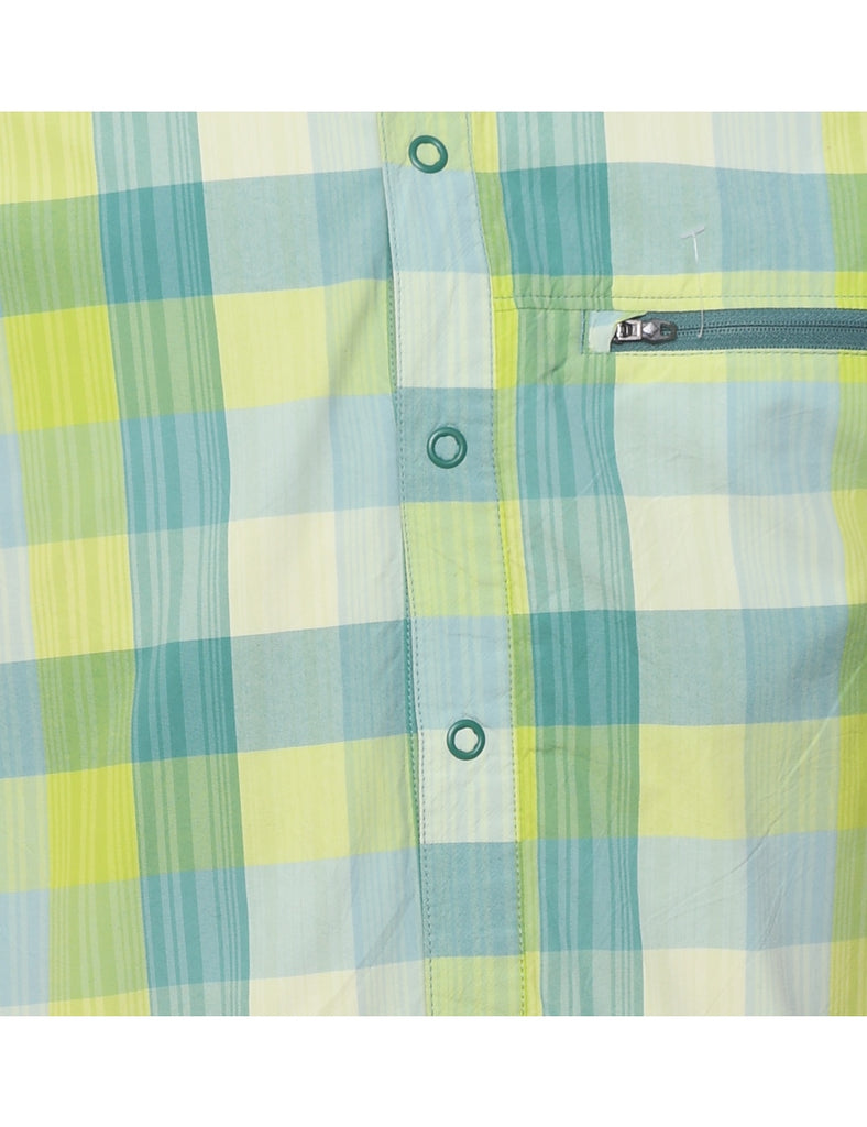 Columbia Checked Green Shirt - M