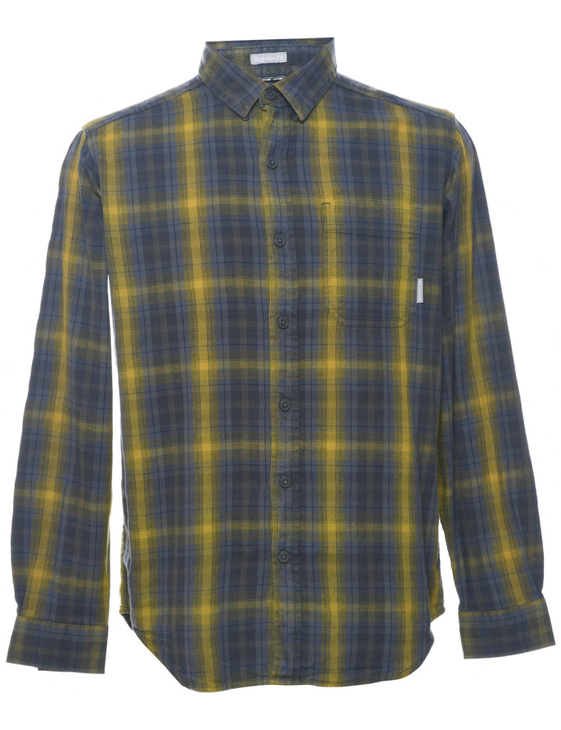 Columbia Checked Grey & Yellow Flannel Shirt - S