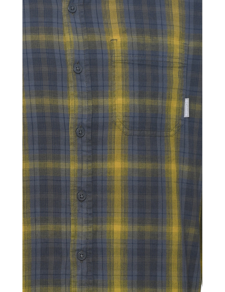 Columbia Checked Grey & Yellow Flannel Shirt - S