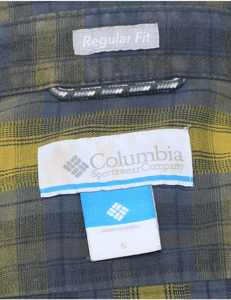 Columbia Checked Grey & Yellow Flannel Shirt - S