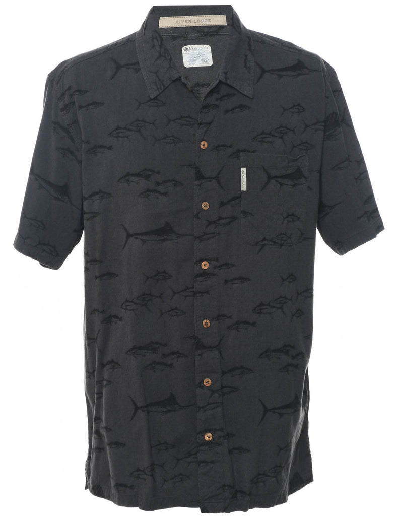 Columbia Dark Grey & Black Patterned Shirt - XL