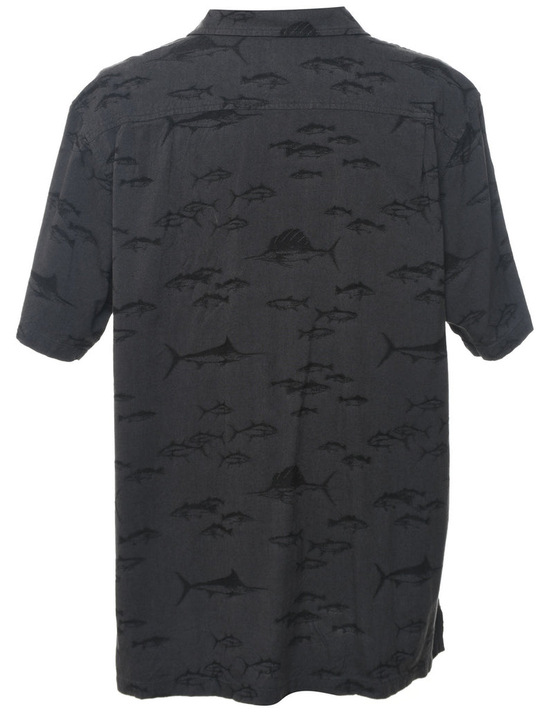 Columbia Dark Grey & Black Patterned Shirt - XL