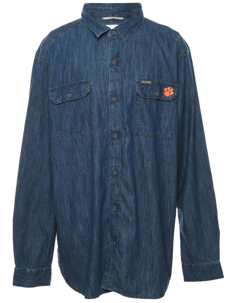 ★★Columbia★★ SLLABEL BIG POCKET DENIM SS SHIRTS Light de mens-columbia-short-sleeve-