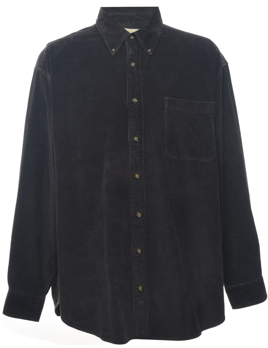 Black corduroy shirt mens online