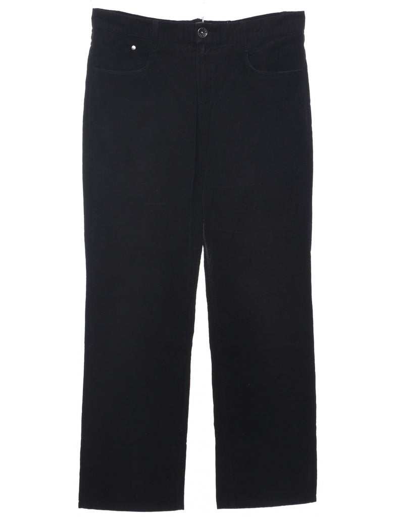 Corduroy Black Trousers - W34 L32