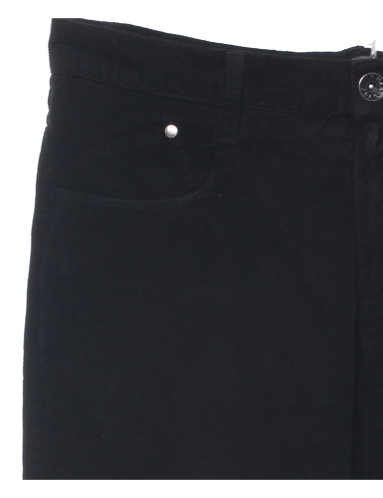 Corduroy Black Trousers - W34 L32