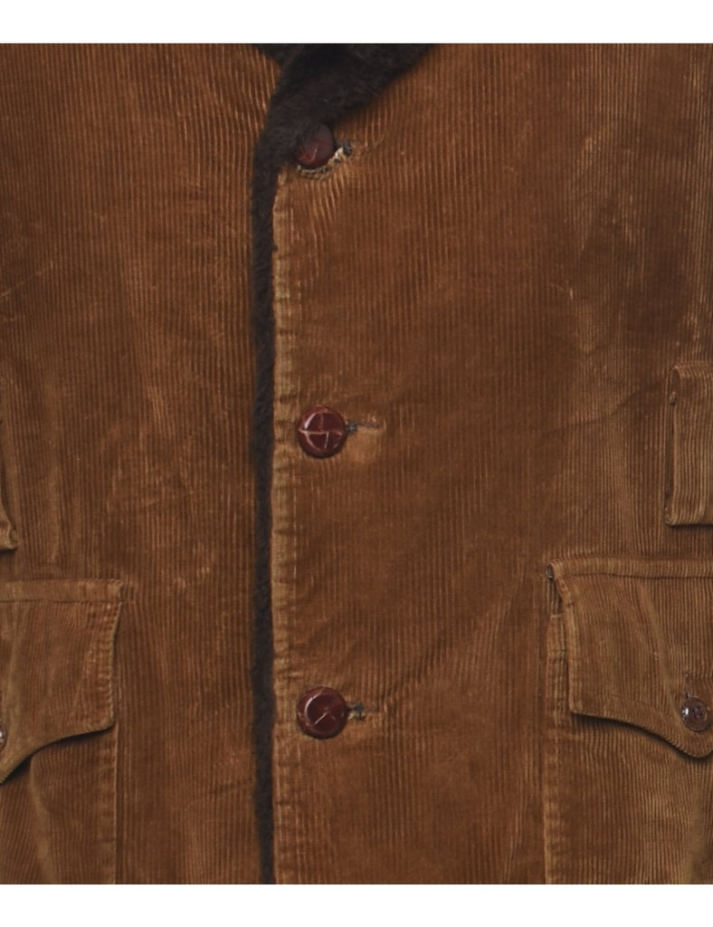 Corduroy Brown Coat - M