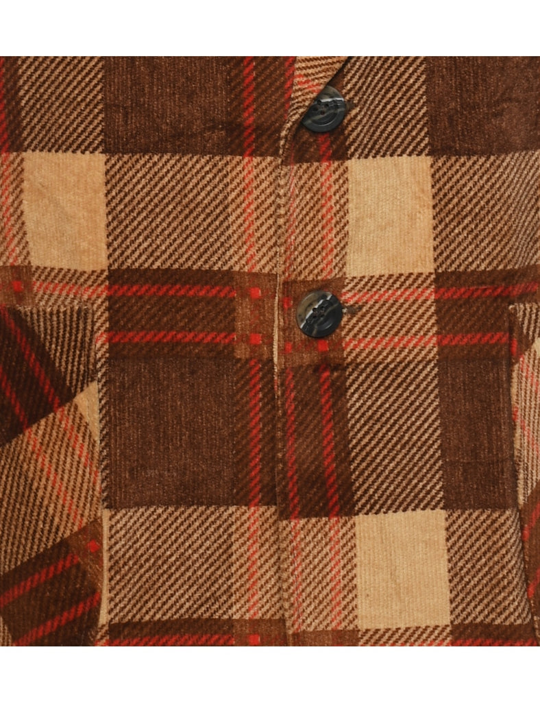 Corduroy Checked Blazer - L