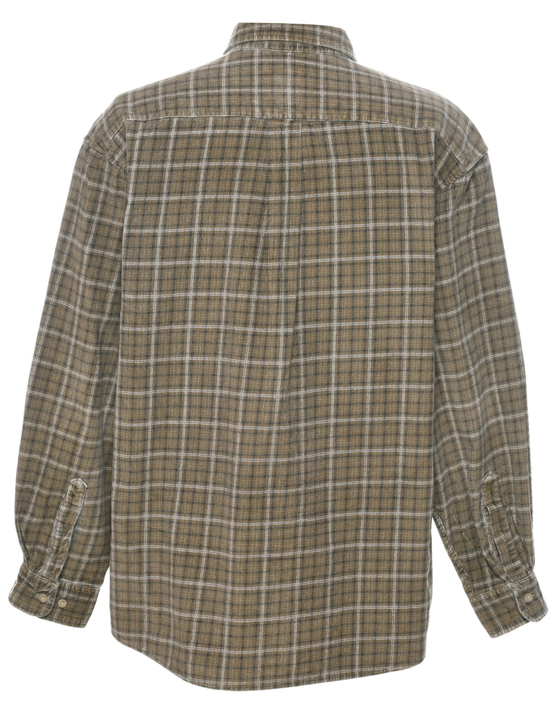Corduroy Checked Shirt - L