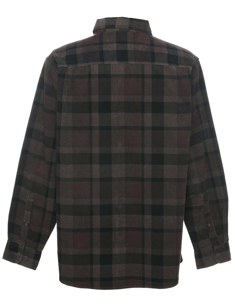 Corduroy Checked Shirt - L