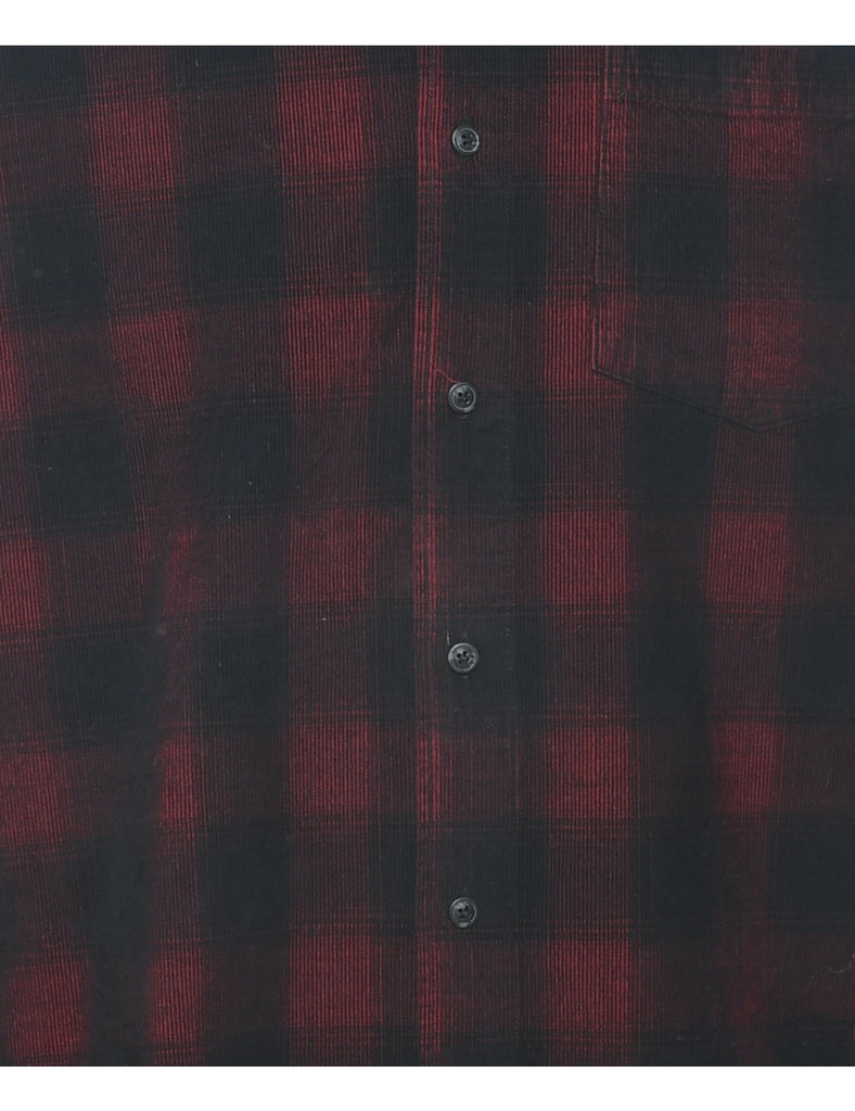 Corduroy Checked Shirt - M