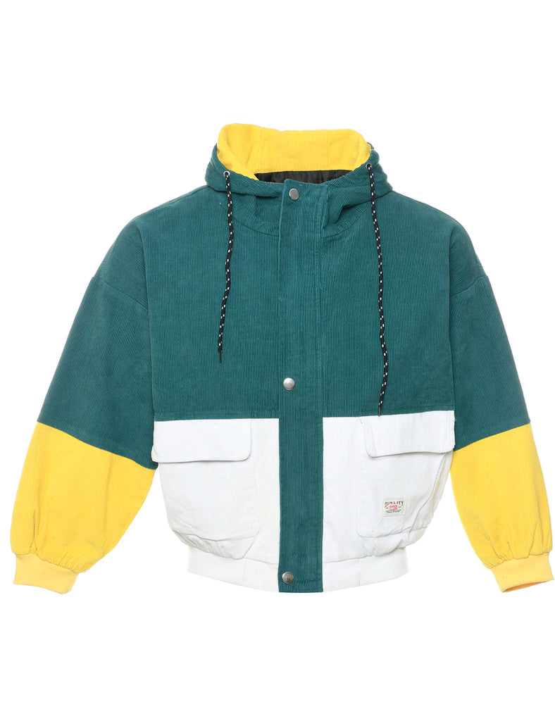 Corduroy Colour Block Jacket - M