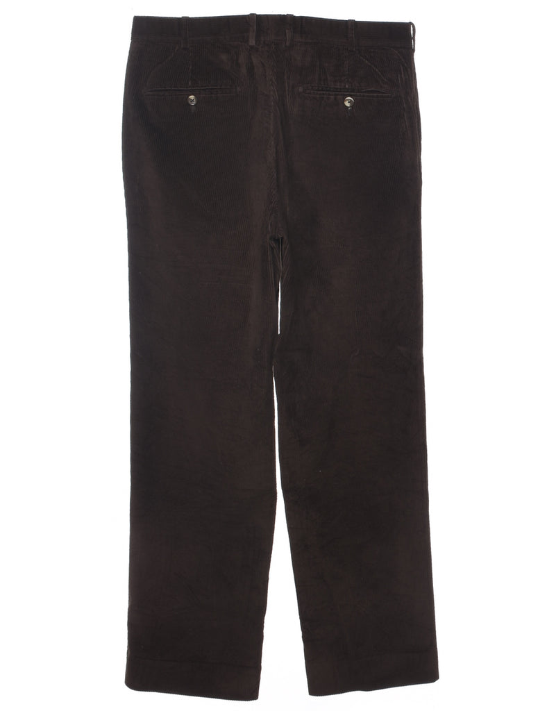 Corduroy Dark Brown Trousers - W32 L30