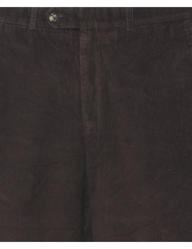 Corduroy Dark Brown Trousers - W32 L30