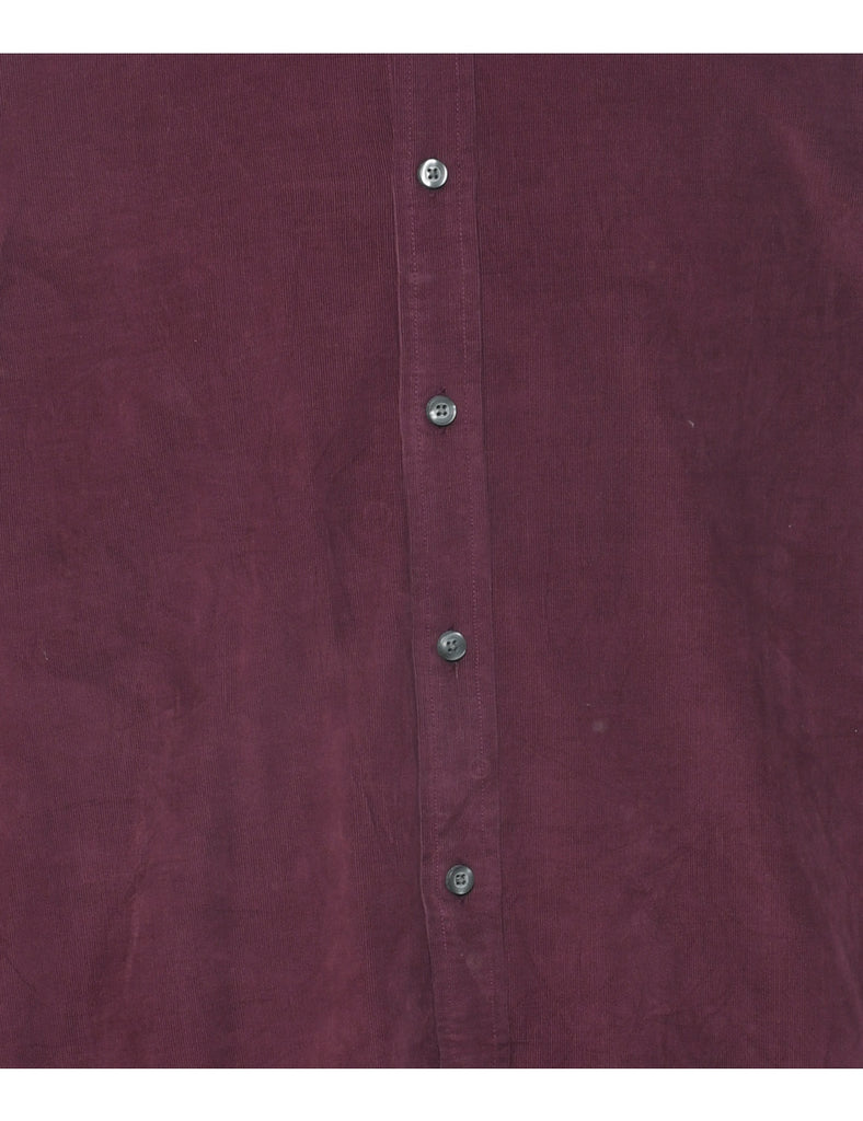 Corduroy Maroon Shirt - L