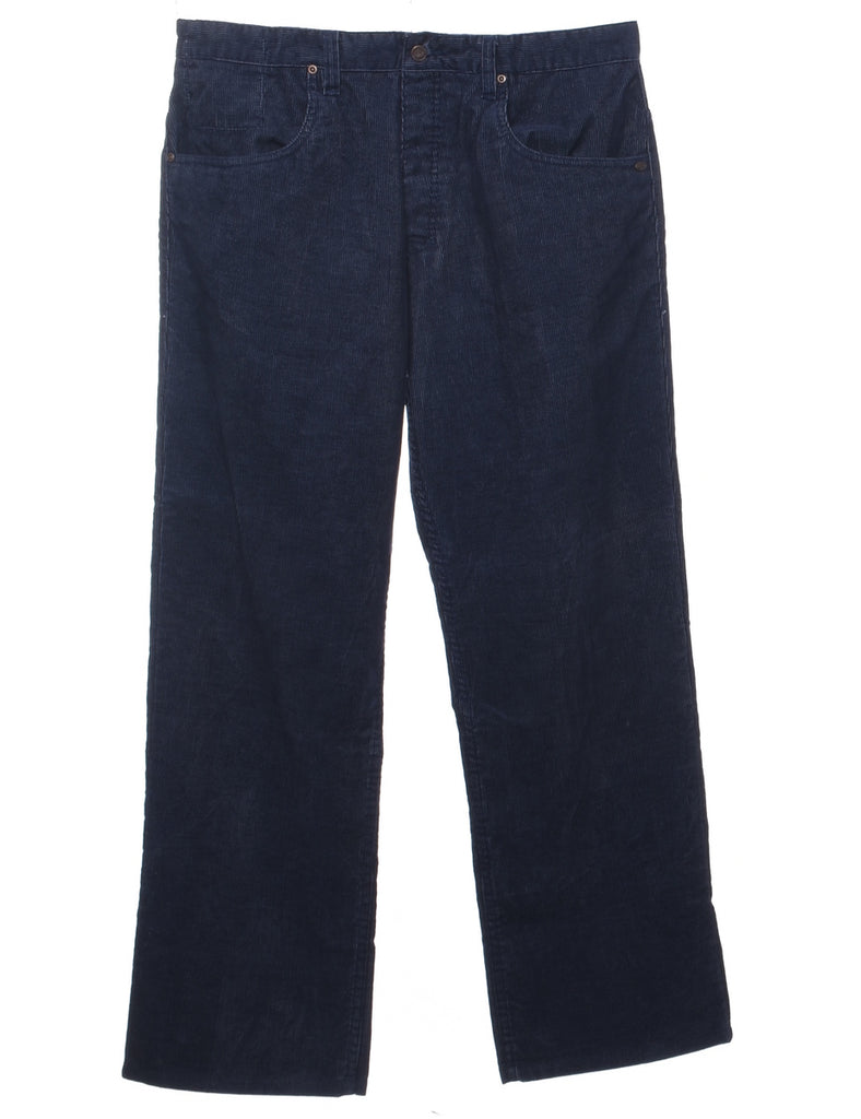 Corduroy Navy Trousers - W36 L31