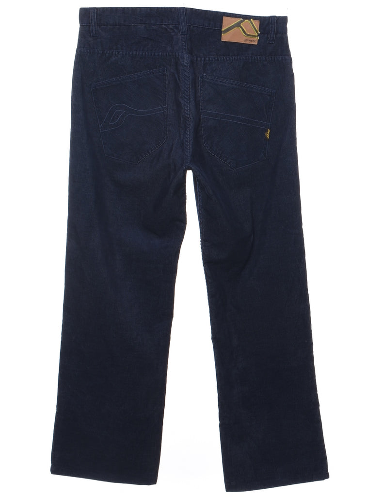 Corduroy Navy Trousers - W36 L31