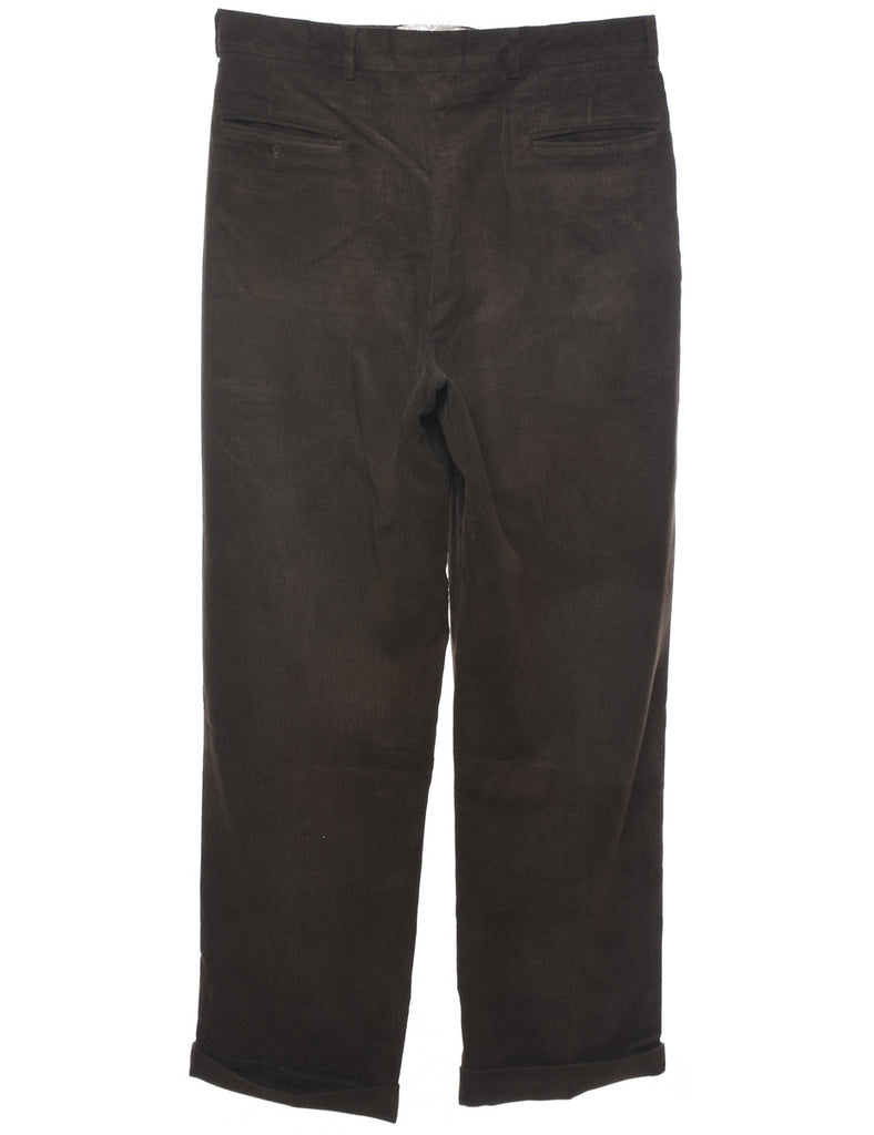 Corduroy Olive Green Trousers - W33 L32