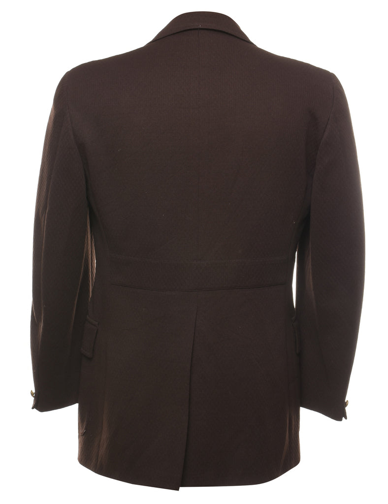 Dark Brown & Bronze Contrast Vintage Blazer - M