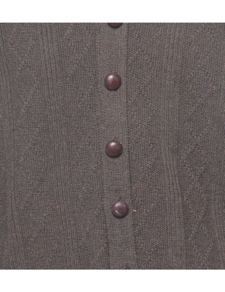 Dark Brown Cardigan - L