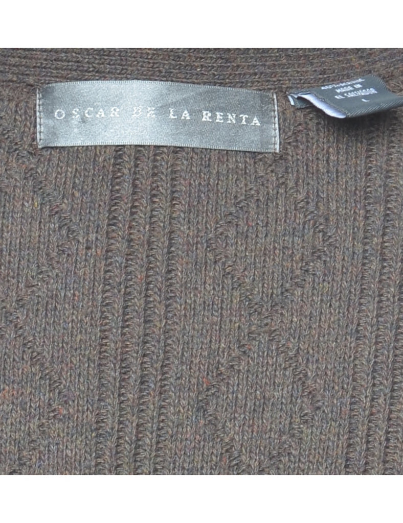 Dark Brown Cardigan - L