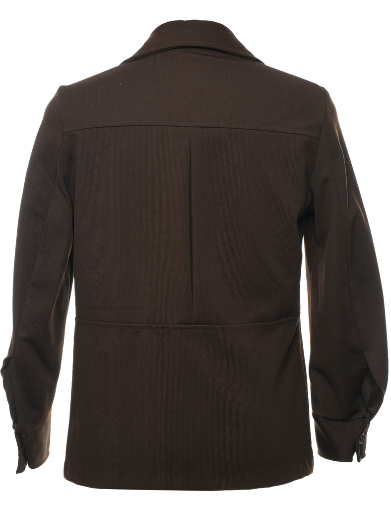Dark Brown Classic Safari Jacket - M